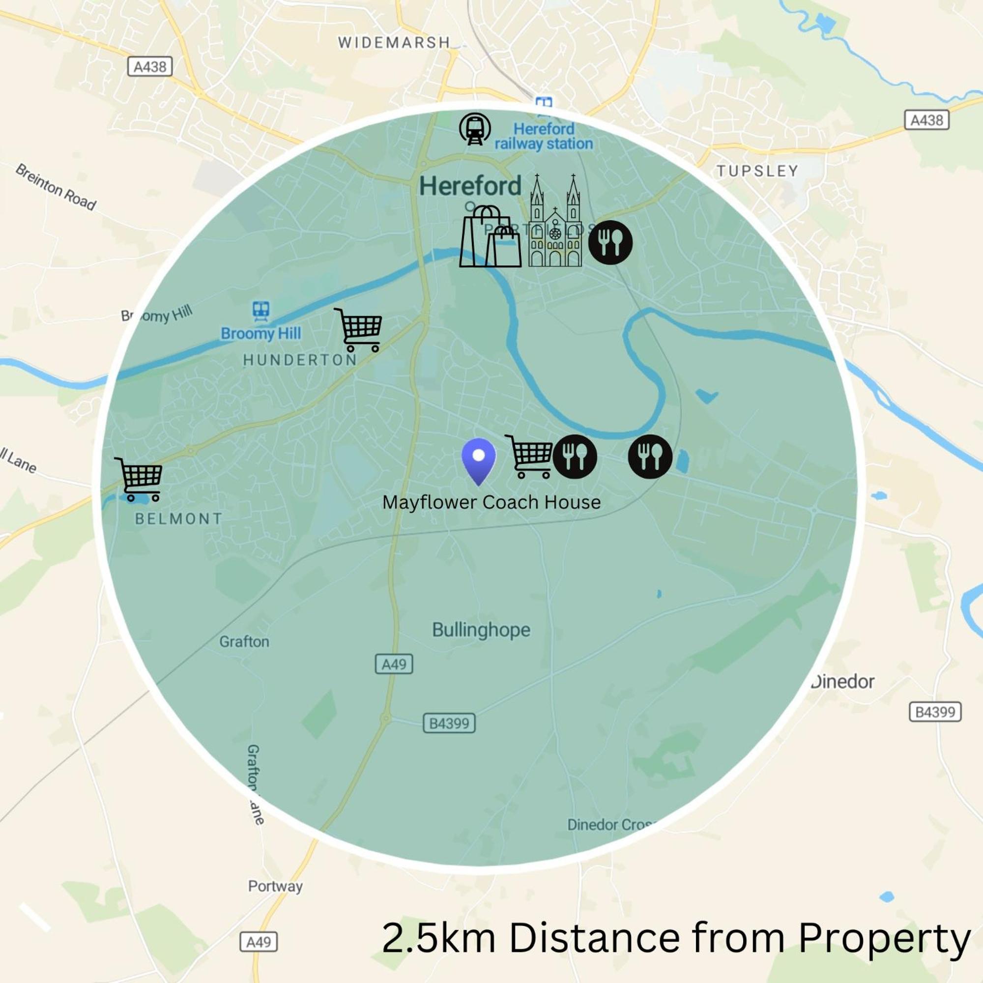 Hereford - Mayflower Coach House, Modern 2 Bedroom Property With Parking, Located South Of Hereford City, Suitable For Small Family, Couple Or Contractors - Sleeps Up To 5 Guests - Hosted By Rentmyhouse Buitenkant foto